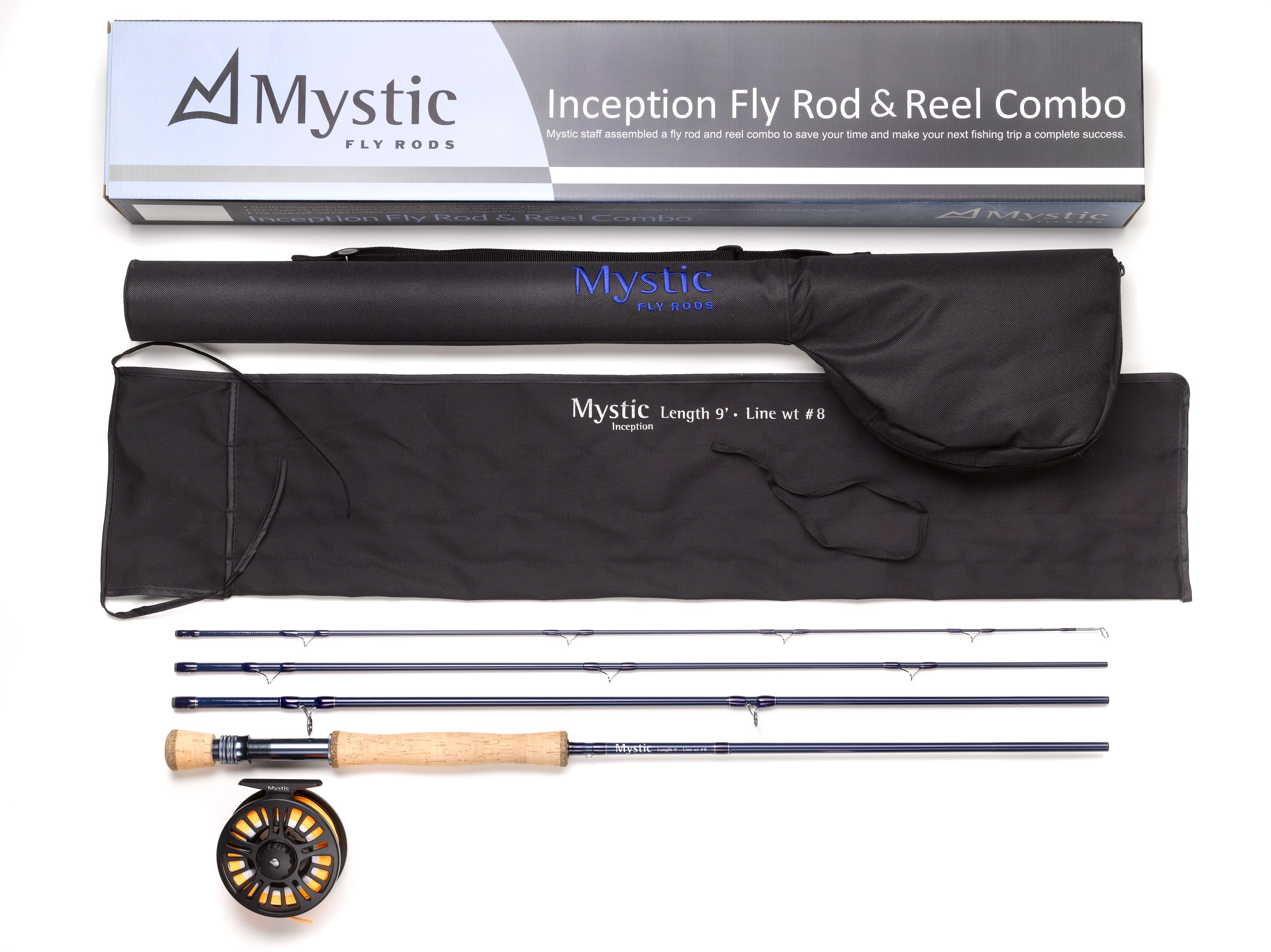 Inception Fly Rod and Reel Combo  Fly Fishing Combo Kit – Mystic Outdoors